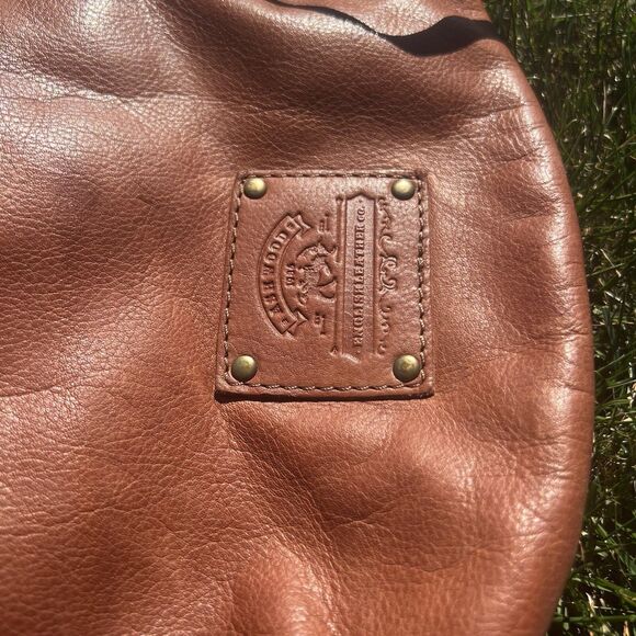 NWT ASHWOOD By Harrods Bison Genuine Leather Large Handbag Cognac Retail $150 - Picture 3 of 13